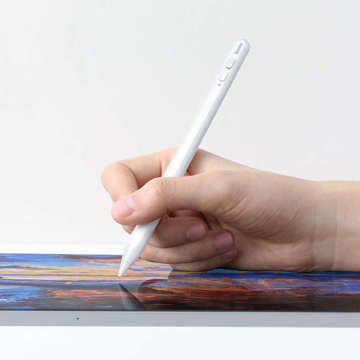 Kapacitní stylusové pero Baseus Stylus 2v1 pro Apple iPad White