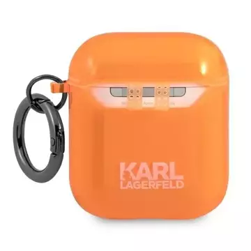 Karl Lagerfeld KLA2UCHFO kryt AirPods oranžový / oranžový Choupette