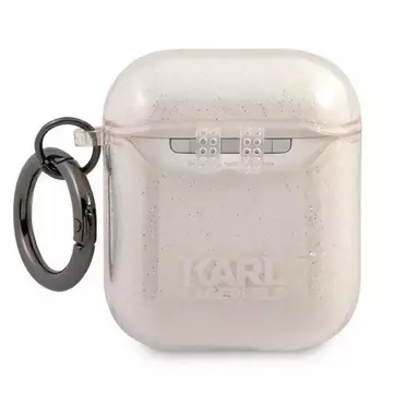 Karl Lagerfeld KLA2UKHGD kryt AirPods złoty/zlatý Glitter Karl`s Head