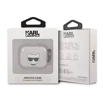 Karl Lagerfeld KLA3UCHGS kryt AirPods 3 srebrny/stříbrný Glitter Choupette