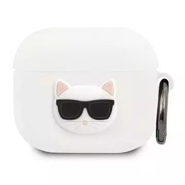 Karl Lagerfeld KLACA3SILCHWH kryt AirPods 3 bílá / bílá silikonová chupette