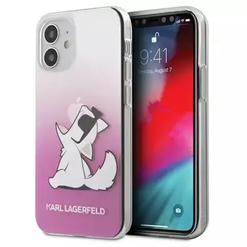 Karl Lagerfeld KLHCP12SCFNRCPI iPhone 12 mini 5,4" růžové / růžové pevné pouzdro Choupette Fun