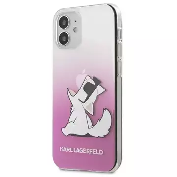 Karl Lagerfeld KLHCP12SCFNRCPI iPhone 12 mini 5,4" růžové / růžové pevné pouzdro Choupette Fun