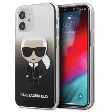 Karl Lagerfeld KLHCP12STRDFKBK iPhone 12 mini 5,4" černý/černý pevný obal Gradient Ikonik Karl