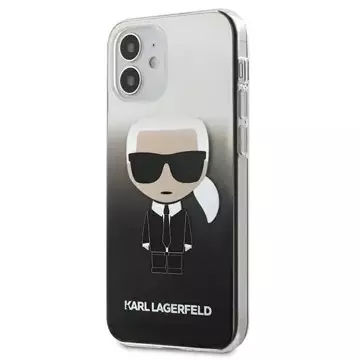 Karl Lagerfeld KLHCP12STRDFKBK iPhone 12 mini 5,4" černý/černý pevný obal Gradient Ikonik Karl