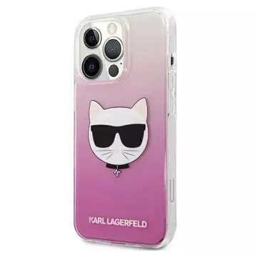 Karl Lagerfeld KLHCP13LCTRP iPhone 13 Pro / 13 6,1" pevné pouzdro růžové / růžové Choupette Head