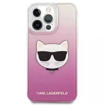 Karl Lagerfeld KLHCP13LCTRP iPhone 13 Pro / 13 6,1" pevné pouzdro růžové / růžové Choupette Head