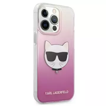 Karl Lagerfeld KLHCP13LCTRP iPhone 13 Pro / 13 6,1" pevné pouzdro růžové / růžové Choupette Head