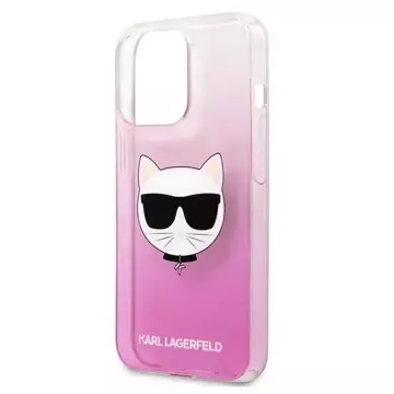 Karl Lagerfeld KLHCP13LCTRP iPhone 13 Pro / 13 6,1" pevné pouzdro růžové / růžové Choupette Head