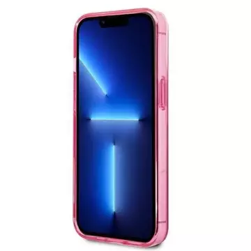 Karl Lagerfeld KLHCP13LTGKCP iPhone 13 Pro / 13 6,1" pevný obal růžový / růžový Gradient Ikonik Karl