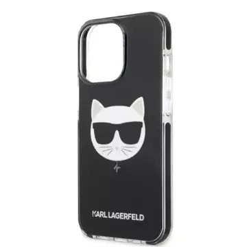 Karl Lagerfeld KLHCP13LTPECK ochranný obal na telefon pro Apple iPhone 13 Pro / 13 6,1" hardcase black/black Choupette Head