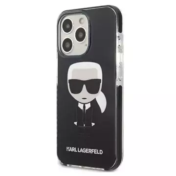 Karl Lagerfeld KLHCP13LTPEIKK iPhone 13 Pro / 13 6,1" pevný obal černý/černý Iconik Karl