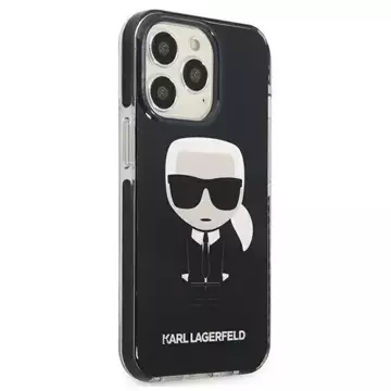 Karl Lagerfeld KLHCP13LTPEIKK iPhone 13 Pro / 13 6,1" pevný obal černý/černý Iconik Karl