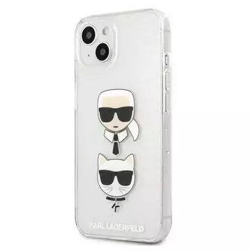 Karl Lagerfeld KLHCP13SKCTUGLS iPhone 13 mini 5,4" srebrny/stříbrný pevný obal Glitter Karl`s