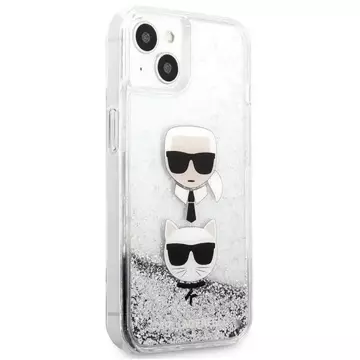 Karl Lagerfeld KLHCP13SKICGLS iPhone 13 mini 5,4" srebrny/stříbrný pevný obal Liquid Glitter Karl