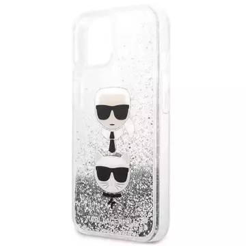 Karl Lagerfeld KLHCP13SKICGLS iPhone 13 mini 5,4" srebrny/stříbrný pevný obal Liquid Glitter Karl