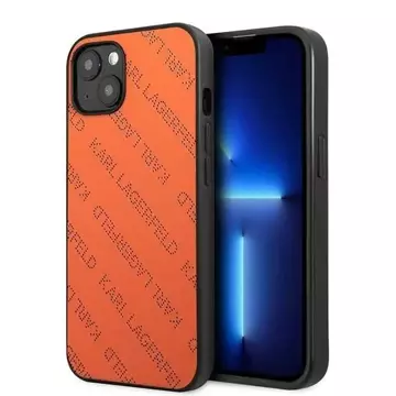 Karl Lagerfeld KLHCP13SPTLO ochranné pouzdro na telefon pro Apple iPhone 13 Mini 5,4" pevný obal oranžový/oranžový Perforated Allover