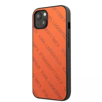 Karl Lagerfeld KLHCP13SPTLO ochranné pouzdro na telefon pro Apple iPhone 13 Mini 5,4" pevný obal oranžový/oranžový Perforated Allover