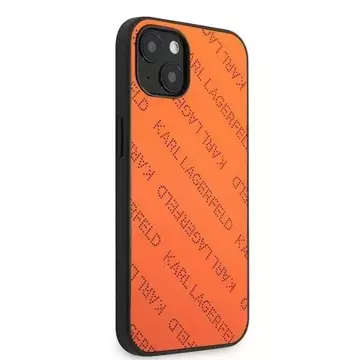 Karl Lagerfeld KLHCP13SPTLO ochranné pouzdro na telefon pro Apple iPhone 13 Mini 5,4" pevný obal oranžový/oranžový Perforated Allover