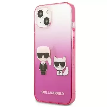 Karl Lagerfeld KLHCP13STGKCP iPhone 13 mini 5,4" pevný obal růžový / růžový Gradient Ikonik Karl