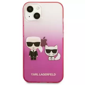 Karl Lagerfeld KLHCP13STGKCP iPhone 13 mini 5,4" pevný obal růžový / růžový Gradient Ikonik Karl