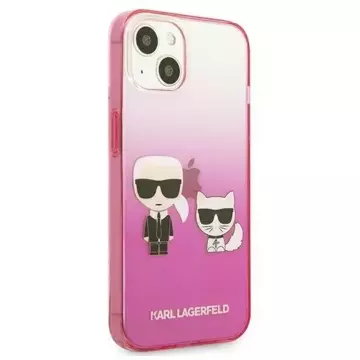 Karl Lagerfeld KLHCP13STGKCP iPhone 13 mini 5,4" pevný obal růžový / růžový Gradient Ikonik Karl