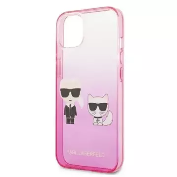 Karl Lagerfeld KLHCP13STGKCP iPhone 13 mini 5,4" pevný obal růžový / růžový Gradient Ikonik Karl