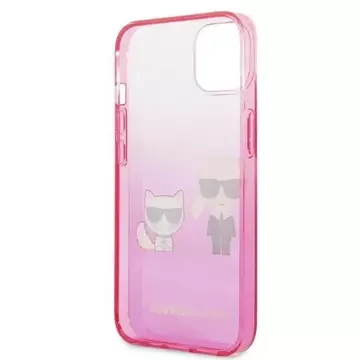 Karl Lagerfeld KLHCP13STGKCP iPhone 13 mini 5,4" pevný obal růžový / růžový Gradient Ikonik Karl