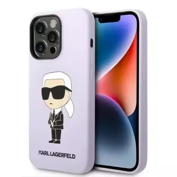 Karl Lagerfeld KLHCP14XSNIKBCU obal pro iPhone 14 Pro Max 6,7" pevný obal silikonový Ikonik fialový/fialový