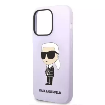 Karl Lagerfeld KLHCP14XSNIKBCU obal pro iPhone 14 Pro Max 6,7" pevný obal silikonový Ikonik fialový/fialový