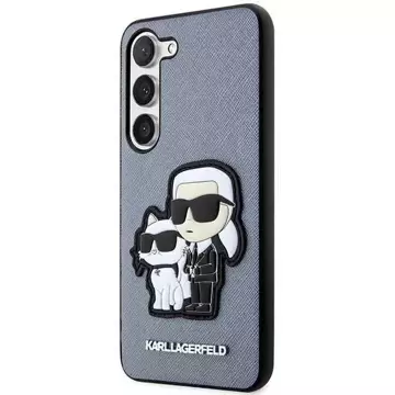 Karl Lagerfeld KLHCS23MSANKCPG na Samsung Galaxy S23 S916 pevné pouzdro szary/grey Saffiano Karl