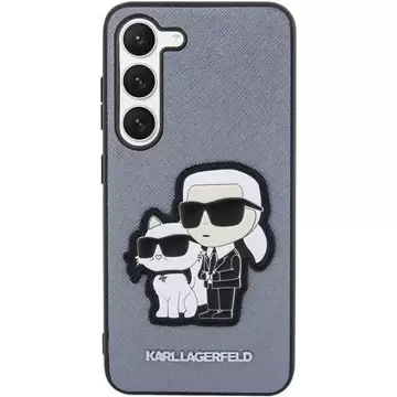 Karl Lagerfeld KLHCS23MSANKCPG na Samsung Galaxy S23 S916 pevné pouzdro szary/grey Saffiano Karl