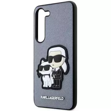 Karl Lagerfeld KLHCS23MSANKCPG na Samsung Galaxy S23 S916 pevné pouzdro szary/grey Saffiano Karl