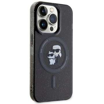 Karl Lagerfeld KLHMP15LHGKCNOK pouzdro pro iPhone 15 Pro 6.1" černo/černý pevný obal Karl