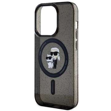 Karl Lagerfeld KLHMP15LHGKCNOK pouzdro pro iPhone 15 Pro 6.1" černo/černý pevný obal Karl