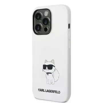 Karl Lagerfeld Pouzdro KLHMP14XSNCHBCH pro iPhone 14 Pro Max 6,7" pevné pouzdro Silikonová Choupette MagSafe bílá/bílá