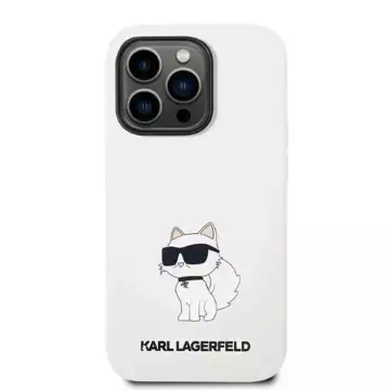 Karl Lagerfeld Pouzdro KLHMP14XSNCHBCH pro iPhone 14 Pro Max 6,7" pevné pouzdro Silikonová Choupette MagSafe bílá/bílá