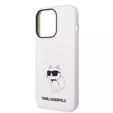 Karl Lagerfeld Pouzdro KLHMP14XSNCHBCH pro iPhone 14 Pro Max 6,7" pevné pouzdro Silikonová Choupette MagSafe bílá/bílá