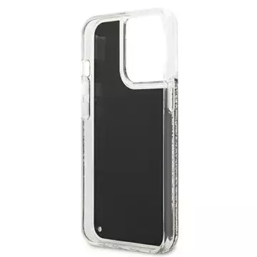 Karl Lagerfeld ochranné pouzdro na telefon KLHCP13LLGGKBK pro Apple iPhone 13 Pro / 13 6.1" černo/černé pevné pouzdro Liquid Glitter Gatsby