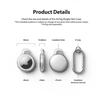 Klíčenka Ringke Slim pro lokátor Apple AirTag Smoke Black