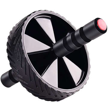 Kolečko na břišní svalstvo Biceps Kolečko na břišní svalstvo Fitness Wheel na trénink Sportovní černá