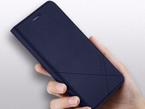 Kožené flipové peněženkové pouzdro Alogy pro Xiaomi Redmi Note 8T Navy blue