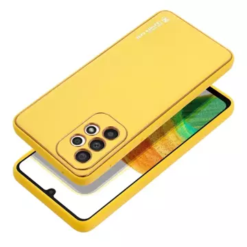 Kožené kožené pouzdro pro SAMSUNG Galaxy A33 5G žluté