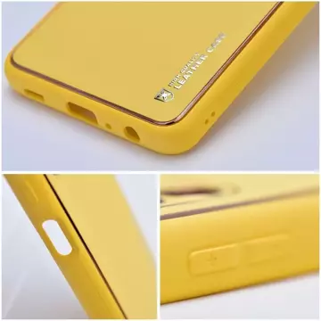 Kožené kožené pouzdro pro SAMSUNG Galaxy A33 5G žluté