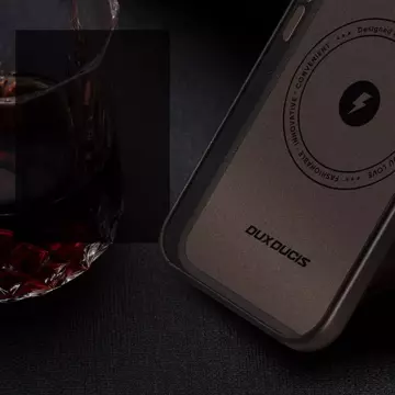 Kožený kryt Dux Ducis Naples pro iPhone 13 Pro Max (kompatibilní s MagSafe) tmavě hnědý