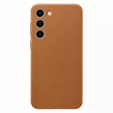 Kožený kryt Samsung pro Samsung Galaxy S23 Plus originální kožené pouzdro Camel (EF-VS916LAEGWW)