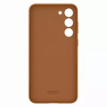 Kožený kryt Samsung pro Samsung Galaxy S23 Plus originální kožené pouzdro Camel (EF-VS916LAEGWW)