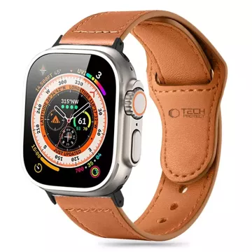 Kožený řemínek Naturalfit pro Apple Watch 4 / 5 / 6 / 7 / 8 / 9 / SE (38 / 40 / 41 mm) Hnědý