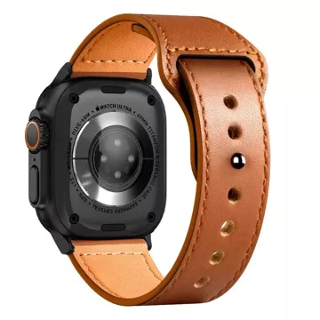 Kožený řemínek Naturalfit pro Apple Watch 4 / 5 / 6 / 7 / 8 / 9 / SE (38 / 40 / 41 mm) Hnědý