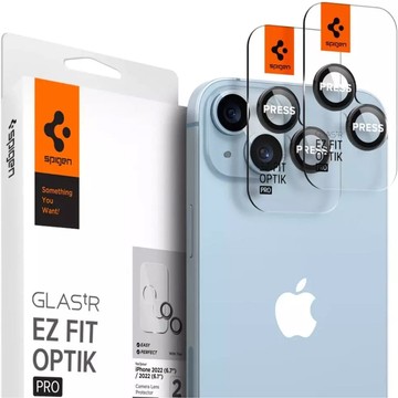 Kryt fotoaparátu spigen optik.tr „ez fit“ chránič fotoaparátu 2-balení iphone 14/14 plus černý